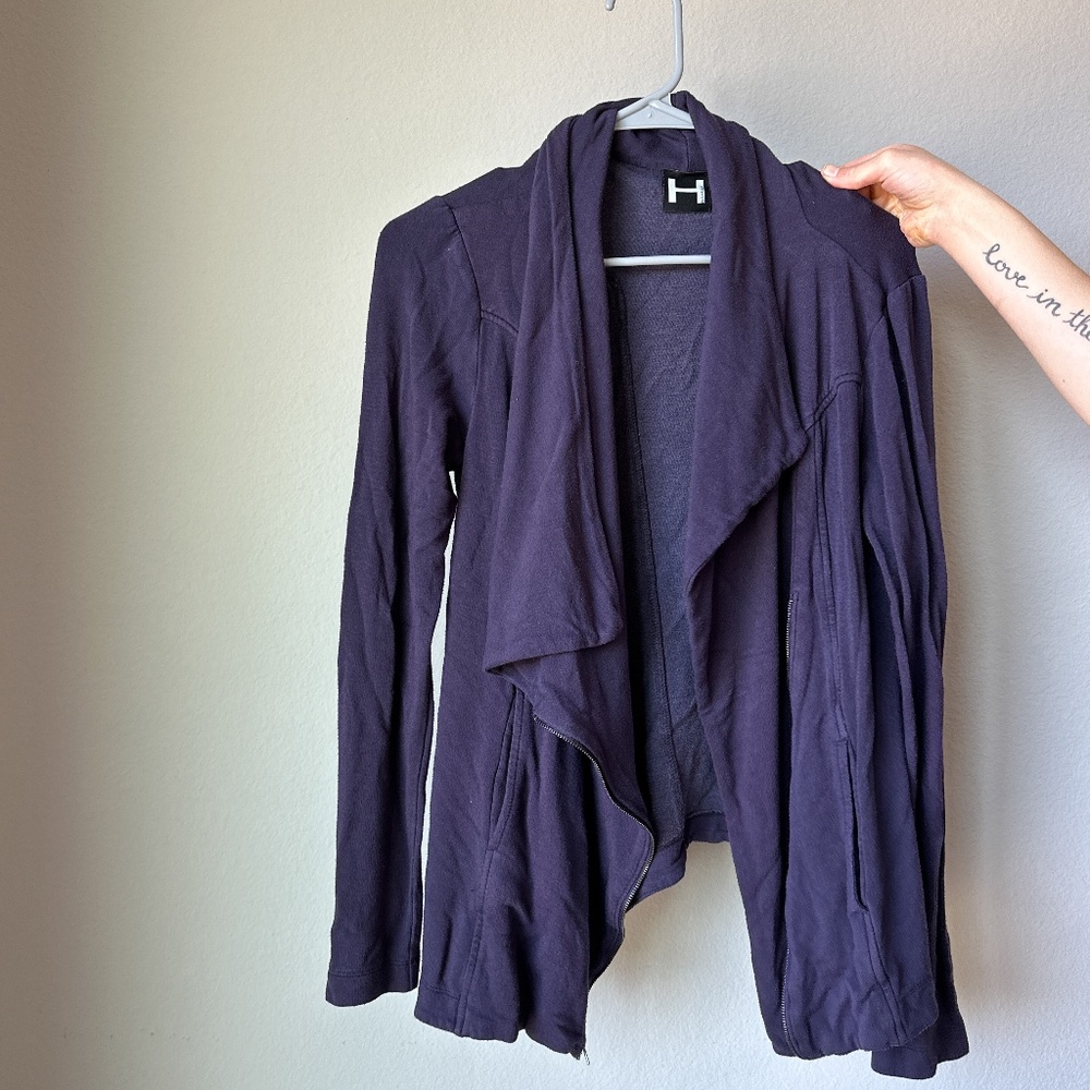 Purple Quarter Zip Blouse
